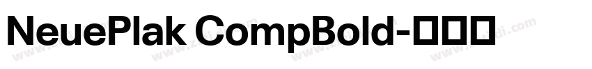 NeuePlak CompBold字体转换
